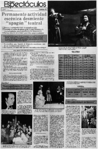 Permanente actividad escénica desmiente "apagón" teatral.