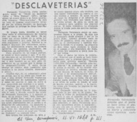 Desclaveterías".