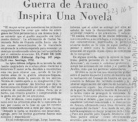 Guerra de Arauco inspira una novela.