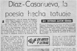 Díaz-Casanueva, la poesía hecha tatuaje