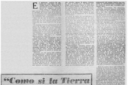 "Como si la tierra fuera plana"