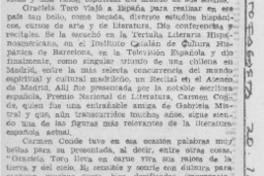 Triunfo de Graciela Toro en Madrid