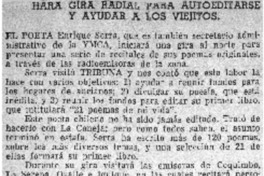 Hará gira radial para autoeditarse y ayudar a los viejitos.