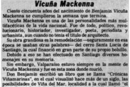 Vicuña Mackenna.