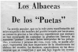 Los albaceas de los "puetas"