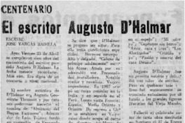 El escritor Augusto D'Halmar