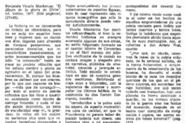 Benjamín Vicuña Mackenna: "el álbum de la historia de Chile"