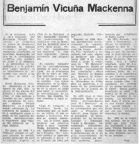 Benjamín Vicuña Mackenna