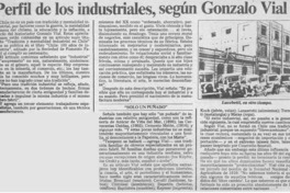 Perfil de los industriales, según Gonzalo Vial.