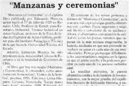 "Manzanas y ceremonias"