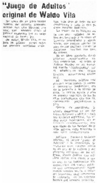 "Juego de adultos".