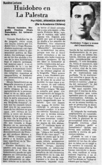 Huidobro en la palestra