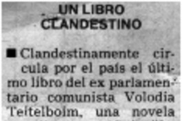 Un libro clandestino.