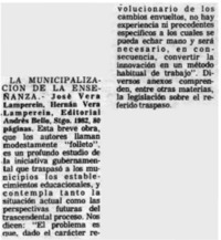 La municipalización de la enseñanza