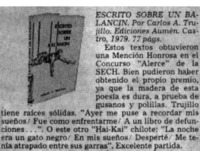 Escrito sobre un balancín