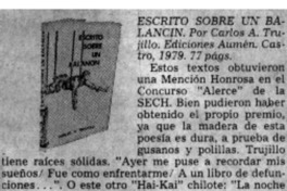 Escrito sobre un balancín