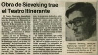 Obra de Sieveking trae el teatro itinerante.