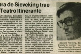 Obra de Sieveking trae el teatro itinerante.