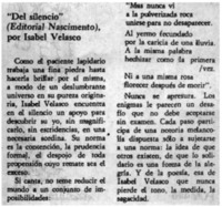 Del silencio".