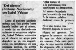 Del silencio".