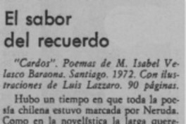 El sabor del recuerdo