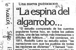 "La espina del algarrobo...".
