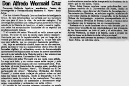 Don Alfredo Wormald Cruz
