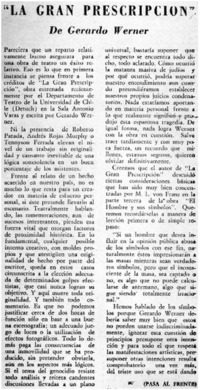 "La gran prescripción"