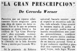 "La gran prescripción"