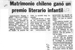 Matrimonio chileno ganó un premio literario infantil.