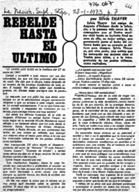 Rebelde hasta el último