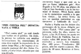 "Piel contra piel" impacta: vaya a verla.