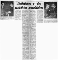 Distinciones a dos periodistas magallánes.