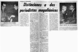Distinciones a dos periodistas magallánes.