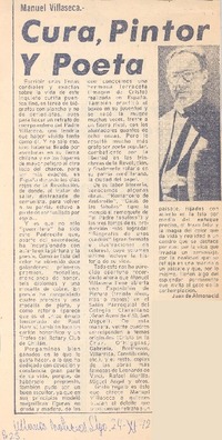 Cura, pintor y poeta