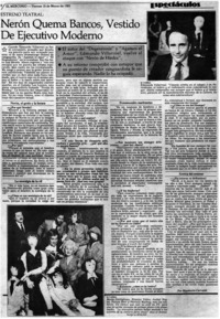 Nerón quema bancos, vestido de ejecutivo moderno : [entrevistas]