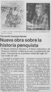 Nueva obra sobre la historia penquista.