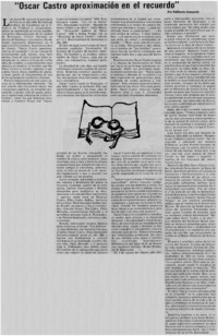 "Óscar Castro aproximación en el recuerdo"
