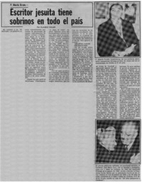 Escritor jesuita tiene sobrinos en todo el país