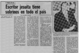 Escritor jesuita tiene sobrinos en todo el país