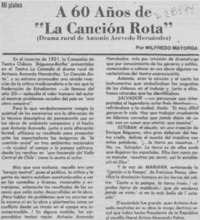 A 60 años de "la canción rota"