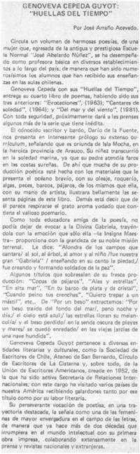 Genoveva Cepeda Guyot: "Huellas del tiempo"