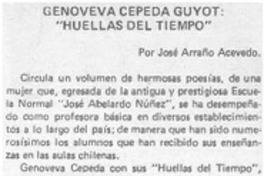 Genoveva Cepeda Guyot: "Huellas del tiempo"