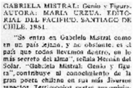 Gabriela Mistral.