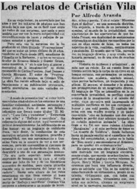 Los relatos de Cristián Vila