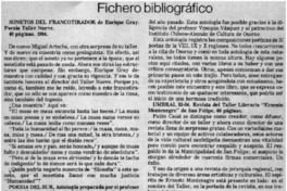 Sonetos del francotirador