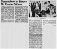 Desconcierto en estreno de Ramón Griffero