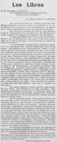 Un periodista llamado Miguel González Navarro"