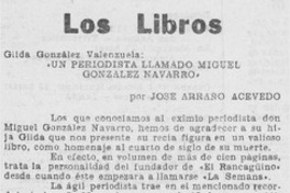 Un periodista llamado Miguel González Navarro"
