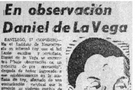 En observación Daniel de la Vega.